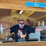 Martin Schachinger in der Bar als Joker geschminkt